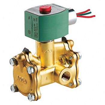 REDHAT Solenoid Valve Brass NC Air Inert Gas, 44U286