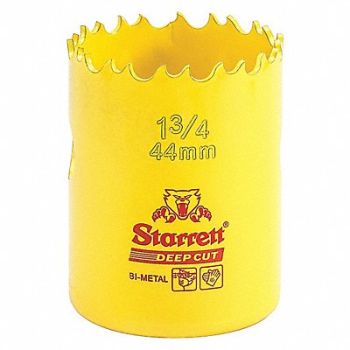 STARRETT Bi-Metal Deep Cut Hole Saw 1-3/4 44mm, 44WD24
