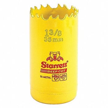 STARRETT Bi-Metal Deep Cut Hole Saw 1-3/8 35mm, 44WD26