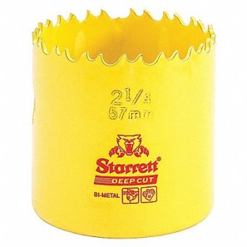 STARRETT Bi-Metal Deep Cut Hole Saw 2-1/4 57mm, 44WD34