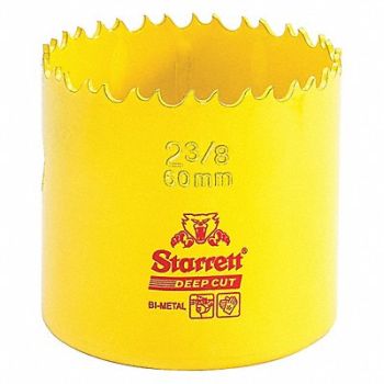 STARRETT Bi-Metal Deep Cut Hole Saw 2-3/8 60mm, 44WD38