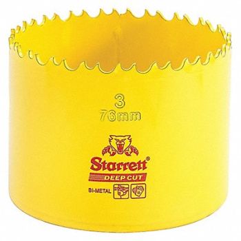 STARRETT Bi-Metal Deep Cut Hole Saw 3 76mm, 44WD43