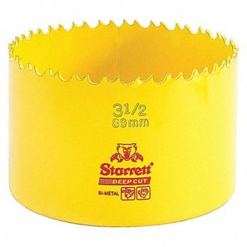 STARRETT Bi-Metal Deep Cut Hole Saw 3-1/2 89mm, 44WD44