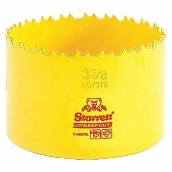 STARRETT Bi-Metal Deep Cut Hole Saw 3-3/8 86mm, 44WD48