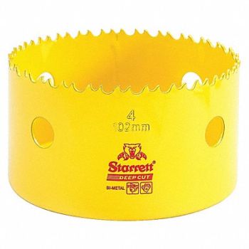 STARRETT Bi-Metal Deep Cut Hole Saw 4 102mm, 44WD51