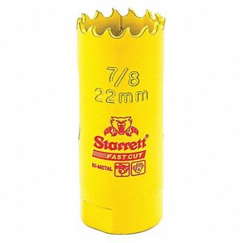 STARRETT Bi-Metal Fast Cut Hole Saw 7/8 22mm, 44WD72