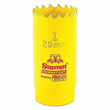 STARRETT Bi-Metal Fast Cut Hole Saw 1 25mm, 44WD74