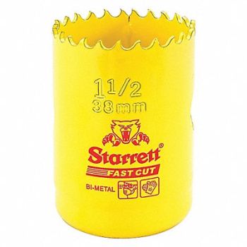 STARRETT Bi-Metal Fast Cut Hole Saw 1-1/2 38mm, 44WD75