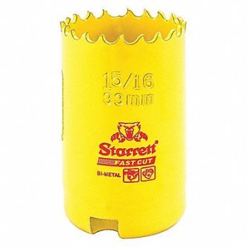 STARRETT Bi-Metal Fast Cut Hole Saw 1-5/16 33mm, 44WD82