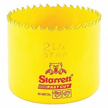 STARRETT Bi-Metal Fast Cut Hole Saw 2-1/4 57mm, 44WD91