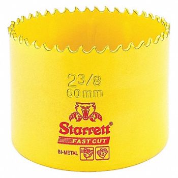 STARRETT Bi-Metal Fast Cut Hole Saw 2-3/8 60mm, 44WD95