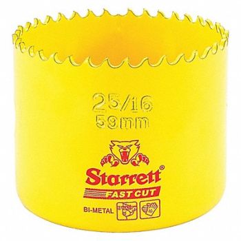 STARRETT Bi-Metal Fast Cut Hole Saw 2-5/16 59mm, 44WD96