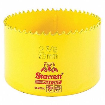 STARRETT Bi-Metal Fast Cut Hole Saw 2-7/8 73mm, 44WD99