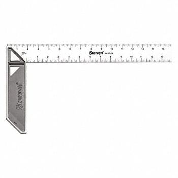 STARRETT Stainless Carpenters Try Square 14, 44WG97