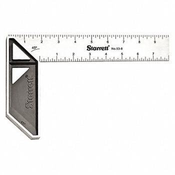 STARRETT Stainless Carpenters Try Square 8, 44WG98