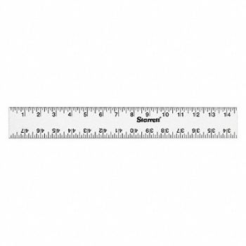 STARRETT Aluminum Rule Straight Edge 48, 44WH15