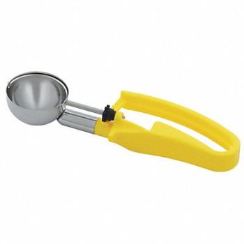 VOLLRATH Squeeze Disher 1.8 oz SS Yellow, 44X026