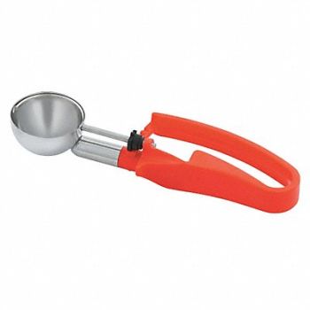 VOLLRATH Squeeze Disher 1.52 oz SS Red, 44X027