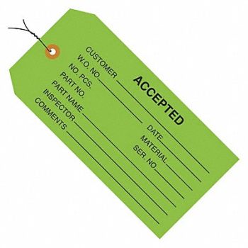 PARTNERS BRAND Tag Wired Accepted 4-3/4 x2-3/8 PK1000, 44YF14