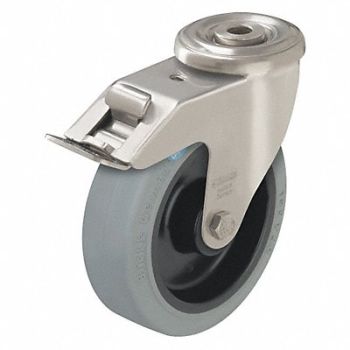 GRAINGER APPROVED Corrosion-Resistant Bolt-Hole Caster, 44YU45