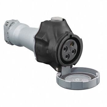 HUBBELL Pin and Sleeve Connector 30A 30HP 600VAC, 44ZD57