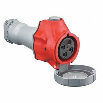 HUBBELL Pn Slv Connctr 30/32 A IEC Red 3Pl, 44ZD69