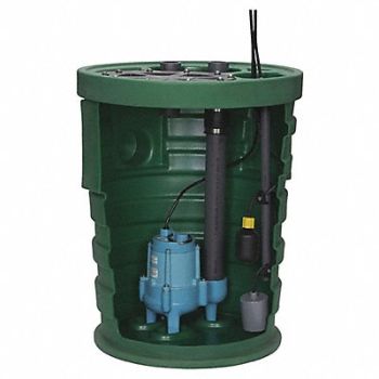 LITTLE GIANT 4/10 HP Sewage Ejector Max Head 20 ft, 44ZJ12