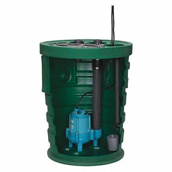 LITTLE GIANT 1/2 HP Sewage Ejector Max Head 25 ft, 44ZJ46