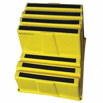 GRAINGER APPROVED J2237 Step Stand Yellow Number of Steps 2, 44ZJ64