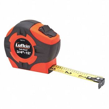 CRESCENT LUFKIN Tape Measure 12 ft 3/4 in Blade Width, 44ZJ75