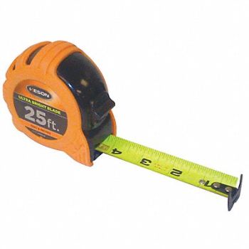 KESON Tape Measure 25 ft 1/8 in Orange Color, 44ZK03