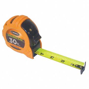 KESON Tape Measure 30 ft 1/8 in Orange Color, 44ZK05