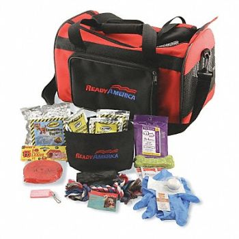 READY AMERICA Dog Emergency Kit 1 Dog Srvd, 44ZL05