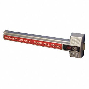 DETEX Rim Exit Device with Alarm Non-Handed, 44ZU97