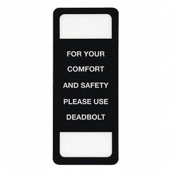 NATIONAL GUARD Security Label 2 15/16inx1.25 in Acrylic, 44ZZ22