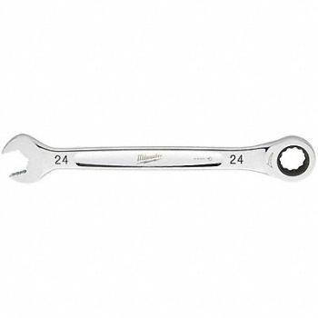 MILWAUKEE Combination Wrench Metric Head Size 24mm, 801AE2