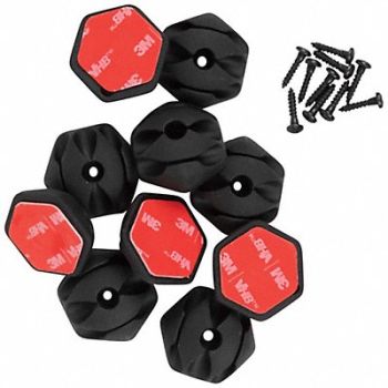 KLEIN TOOLS Self-Stick 3-Slot Cable Clips PK10, 806Z15