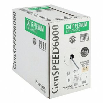 GENSPEED Data Cable Cat 6 23 AWG 1000ft Gray, 450X11
