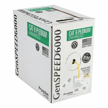 GENSPEED Data Cable Cat 6 23 AWG 1000ft Yellow, 450X13