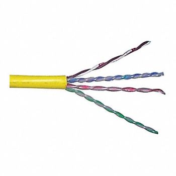 GENSPEED Data Cable Cat 6 23 AWG 1000ft Yellow, 450X25