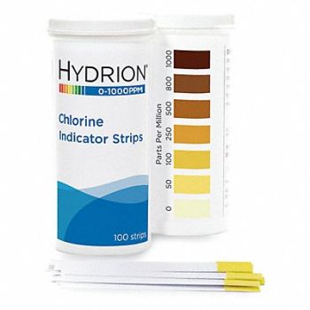 MICRO ESSENTIAL Test Strips Detects Free Chlorine 1/4 W, 450Y07