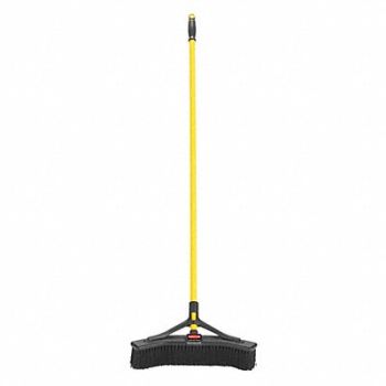 RUBBERMAID COMMERCIAL PRODUCTS Push Broom 58 in Handle L 18 in Face, 450Y48