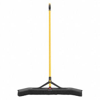 RUBBERMAID COMMERCIAL PRODUCTS Push Broom 60 in Handle L 36 in Face, 450Y49