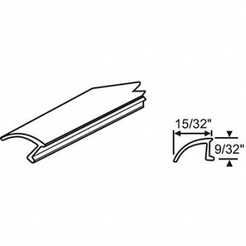 GRAINGER APPROVED Glazing Bead White Glass 72 L, 451H39