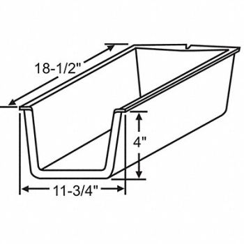 GRAINGER APPROVED Drawer Insert 11-3/4 W x 18-1/2 D, 451H42