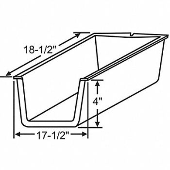 GRAINGER APPROVED Drawer Insert 17-1/2 W x 18-1/2 D, 451H43