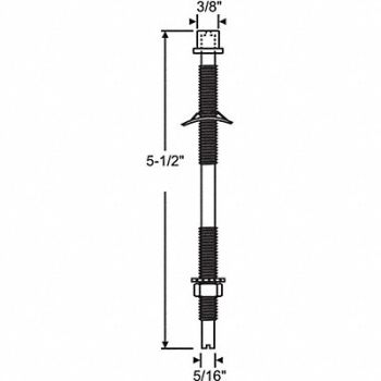 GRAINGER APPROVED Pivot Pin Steel Plated, 451H49