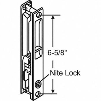 GRAINGER APPROVED Door Handle 7-21/64 L x 1-1/8 H, 451H52