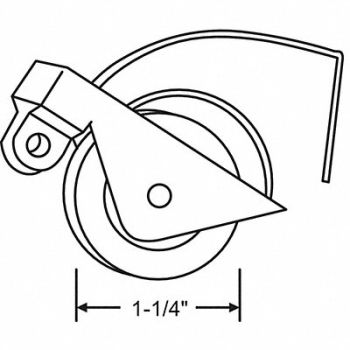 GRAINGER APPROVED Roller Assembly Steel Plated, 451H61