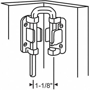 GRAINGER APPROVED Security Latch 3-53/64 L x 19/32 H, 451H76